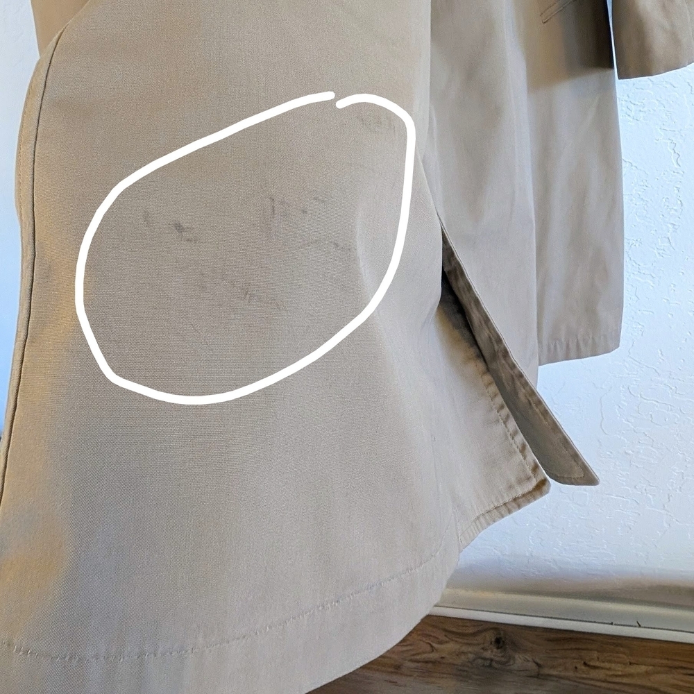 VTG London Fog Maincoats Tan Trench Coat Classic Tailored Overcoat Raincoat - Picture 13 of 16